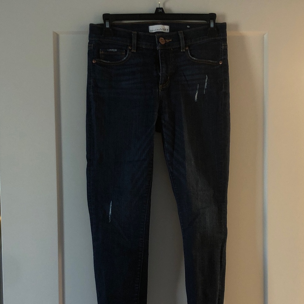 LOFT Dark Blue Skinny Jeans